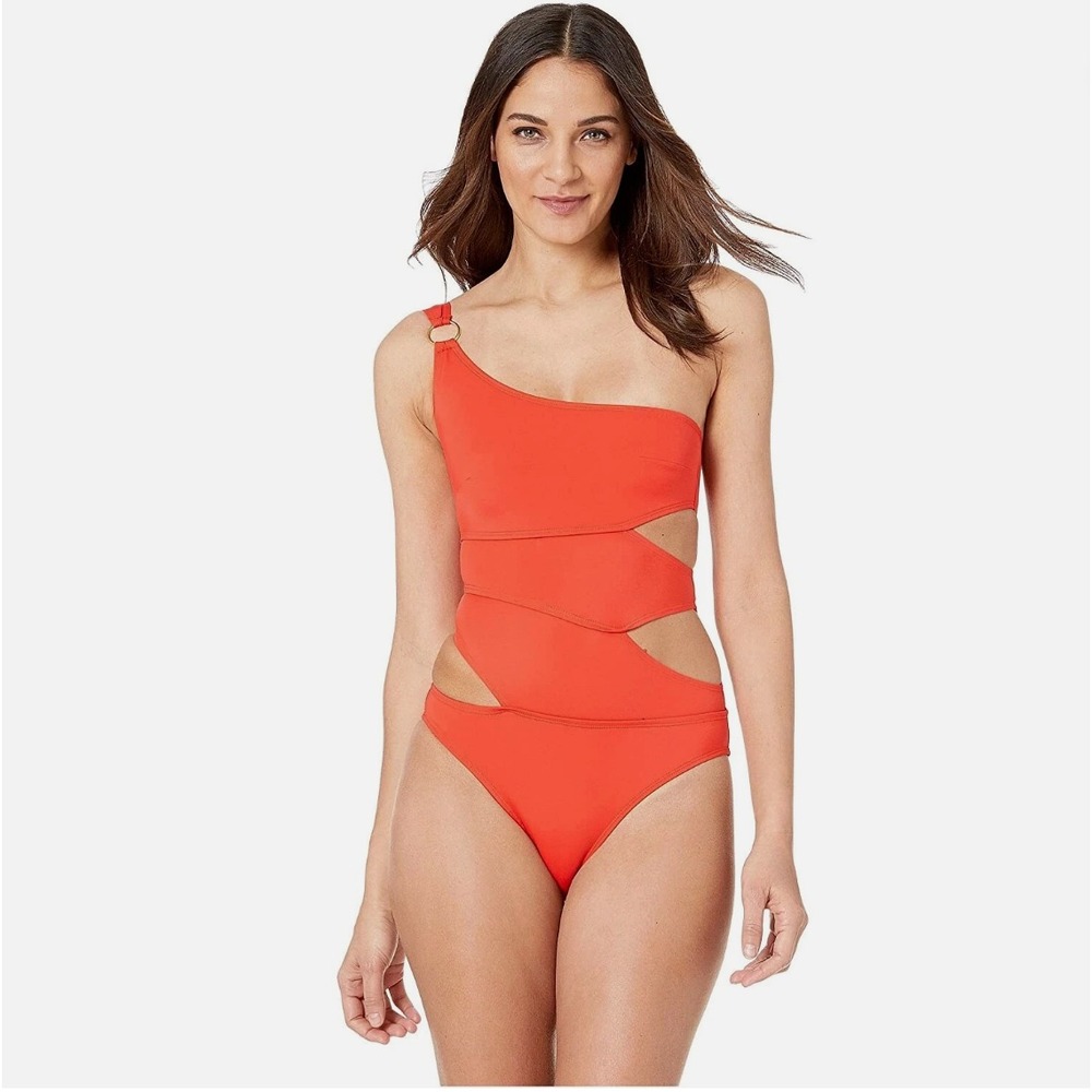 BLUEBELLA Women's Samar One-Piece Swimsuit in Coral Red Size XS
